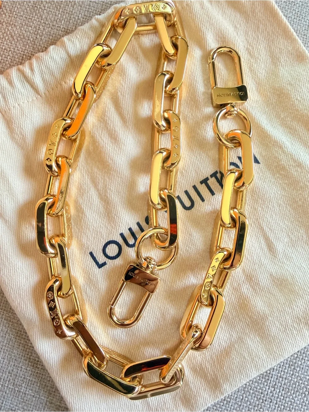 Louis Vuitton Coussin Gold Chain Strap Monogram Chunky Links w Box & Dust Bag - Picture 3 of 8